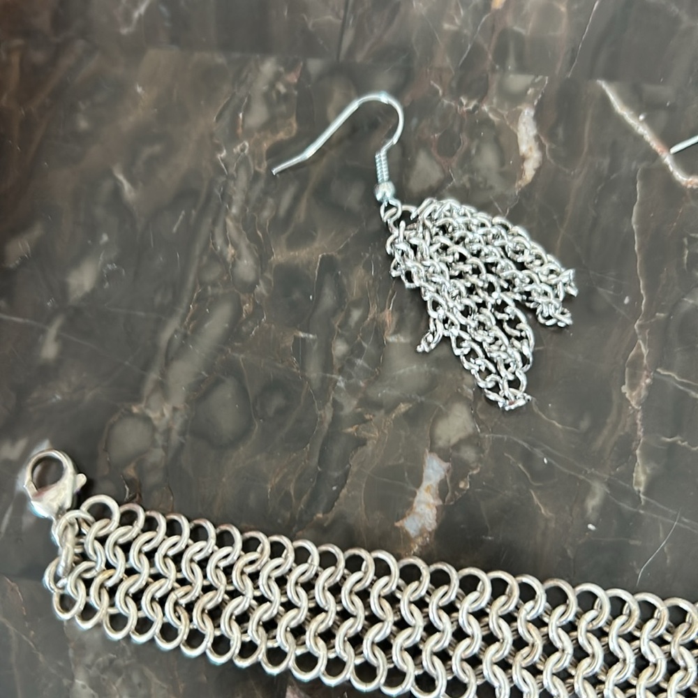 Handmade silver set. - Picture 2 of 2